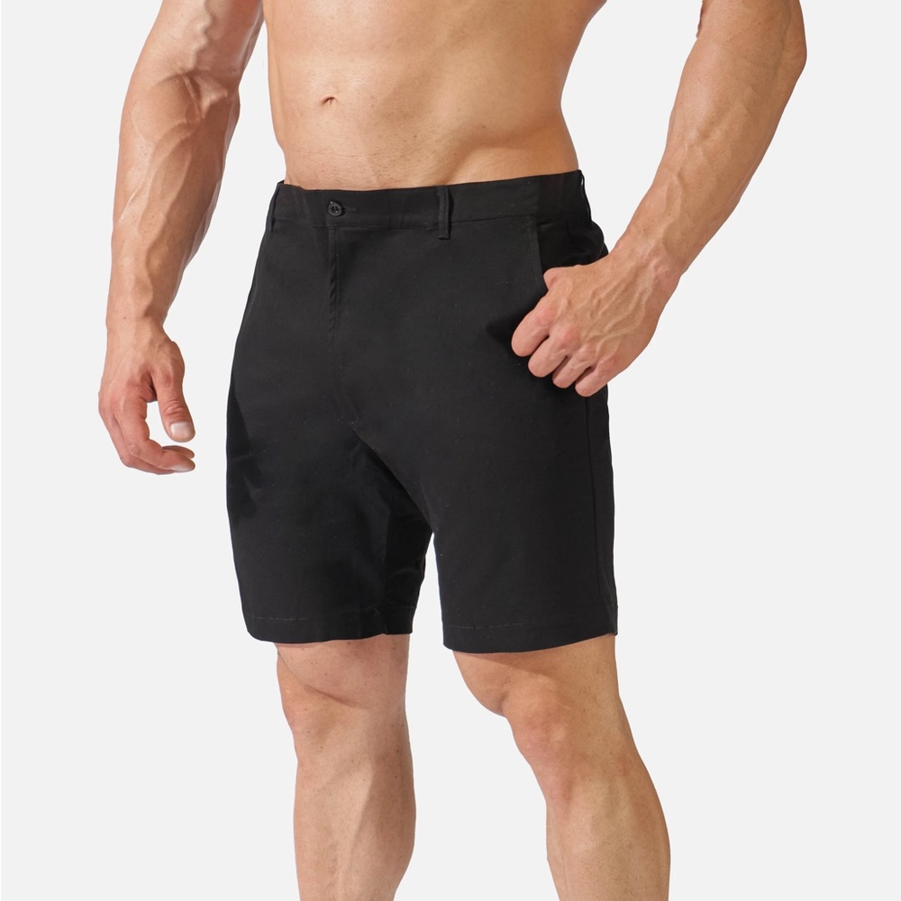 NWT Jed North Flex Waist Men’s Chino Shorts Black XL New